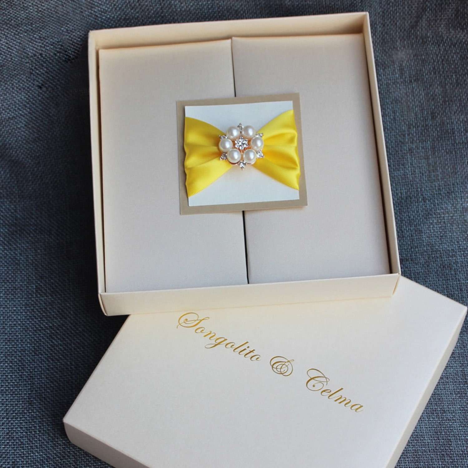 Hardcover Box Wedding Invitation Card Foiling Printing New Invitaion Card 